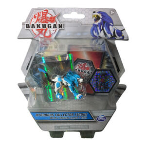 Bakugan Hydorous B200 Collector Figure with 2 Trading Cards & Coin (Blue/Silver)